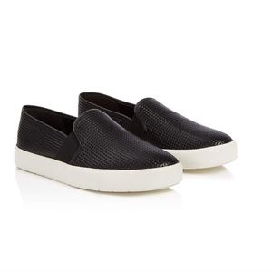 VINCE - Blair Black Perforated Slip Ons